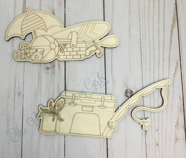 MORE Unfinished Inserts Interchangeable for Unfinished Wood Vintage Truck Door Welcome Hanger