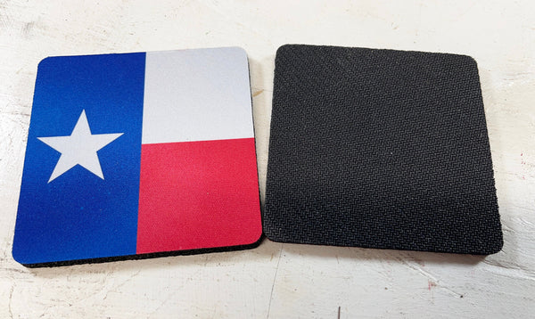 Texas Drink Coaster, Texas Gift, Table Coasters, Set of 4 Coasters, Texas Flag Coasters, Coaster Set, Texan, Texas Coaster Set, Neoprene