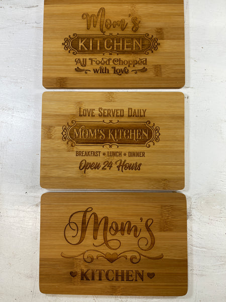 Engraved Bamboo Cutting Board, Small