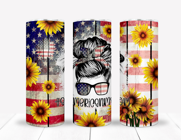 American Mom Tumbler, Mom Tumbler, Personalized Tumbler, 20 oz tumbler, SS Tumbler Skinny Tumbler, Gift For Mom
