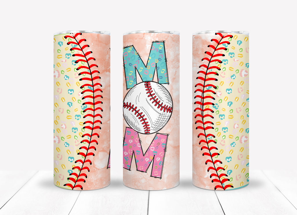 Baseball Mom Floral Tumbler, Baseball Tumbler, Personalized Tumbler, 20 oz tumbler, SS Tumbler Skinny Tumbler, Gift For Mom