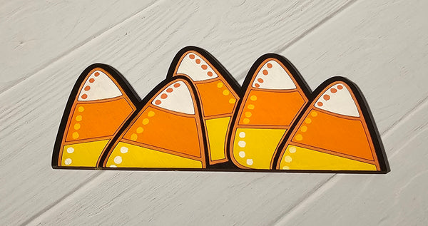 Unfinished Candy Corn Wood Cutouts, Wood Cutout, Fall Insert, Wreath Pieces, Interchangeable Pieces, Wood Inserts, Fall Wood Cutouts