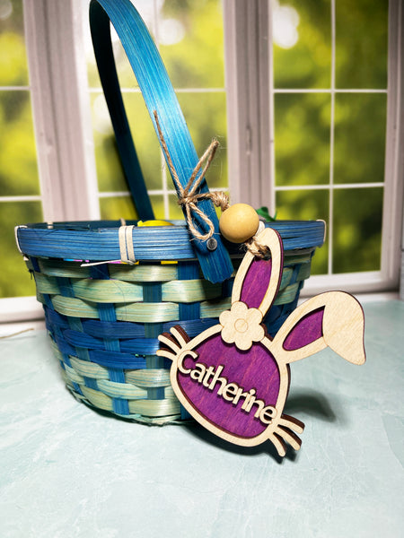 Personalized Easter Basket Tags - Bunny or Chick