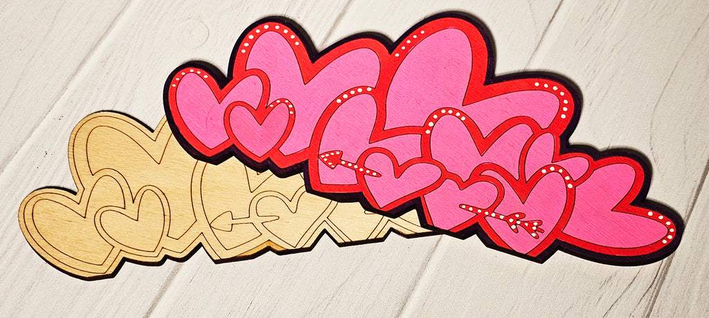Unfinished Hearts Wood Cutouts, Wood Cutout, Wreath Pieces, Interchangeable Pieces, Wood Inserts, Valentine Wood Cutouts, Valentine Insert