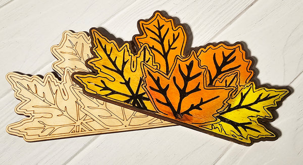 Unfinished Leaves Wood Cutouts, Wood Leaf Cutout, Wreath Pieces, Interchangeable Pieces, Wood Inserts, Fall Inserts, Fall Wood Cutouts