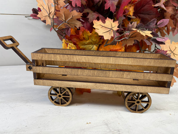Happy Haunting, Halloween Decor, Wood Wagon, Raised Shelf, Wood Crate, Mantel Decor, Shelf Sitter, Home Decor, Wagon Insert