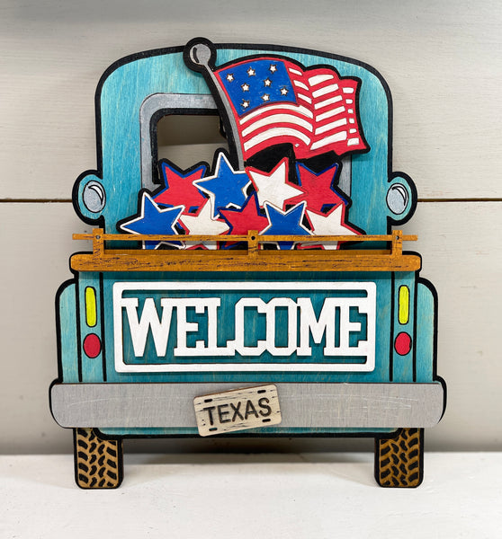 Unfinished Wood Inserts for Interchangeable Vintage Truck Welcome Door Hanger, Interchangeable Add-on, Interchangeable Pieces, DIY Craft