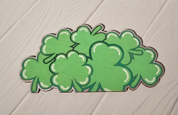 Unfinished Shamrocks Wood Cutouts, Wood Clover Cutout, Wreath Pieces, Interchangeable Pieces, Wood Inserts, Spring Wood Cutouts