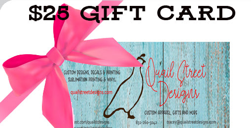 Quail Street Designs Gift Card $10 - $100