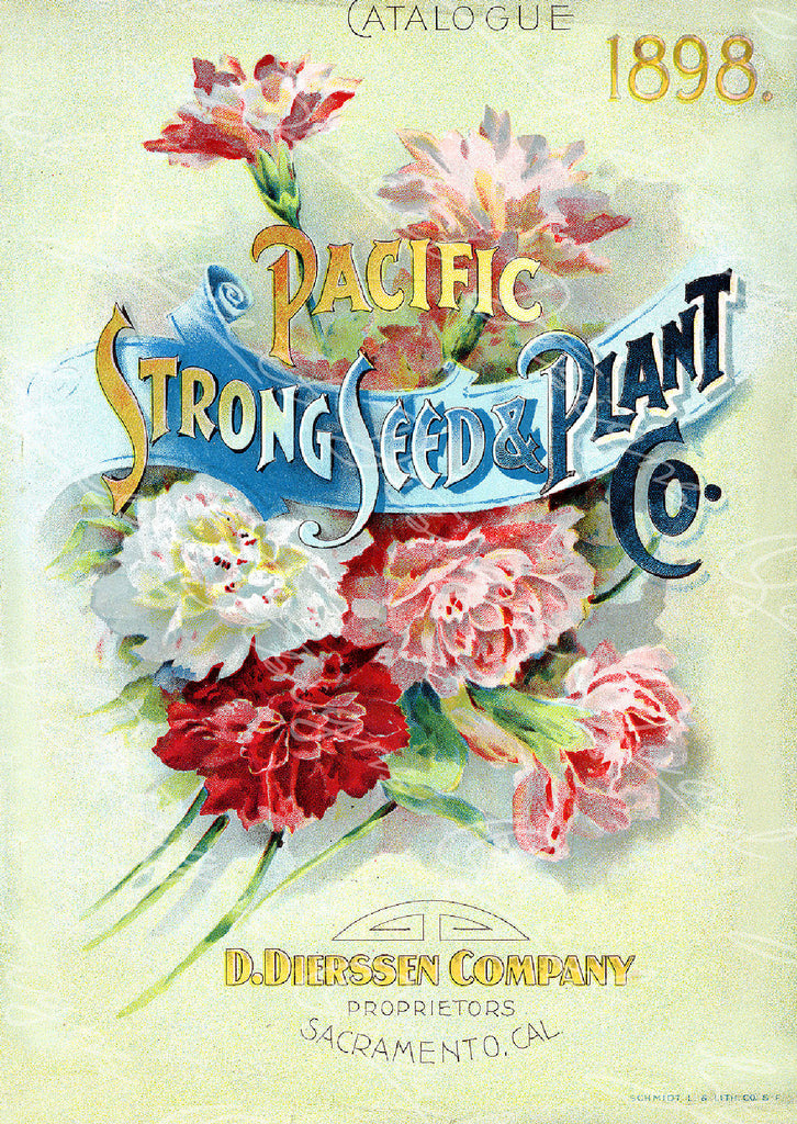 Vintage Seed Catalog - Reprint:  Cover of Pacific Strong Seed & Plant Company Plant & Seed Catalog   8X10 Print  QSDP-99