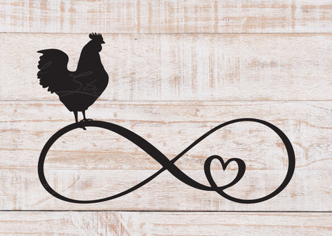 Chicken Infinity Heart - Stock Show, Livestock Show, Show Poultry, Digital File, SVG, Cricut, Silhouette, Cut File Vinyl Decal 1365