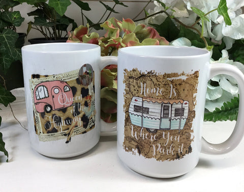 Funny Vintage RV Camper Camping Coffee Cups 11 or 15 Ounce Ceramic Mug - Fun Gifts, Spark Conversations, Show How You Feel