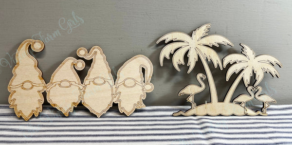 Even More - Unfinished Inserts Interchangeable for Unfinished Wood Vintage Truck Door Welcome Hanger Inserts DIY craft painting party cutout