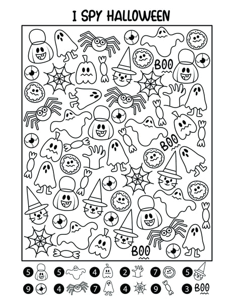 The Boo-Tastic Halloween Activity Book, Halloween Coloring Book, Halloween Activity Pages, Digital Download, Kids' Halloween Activity Book