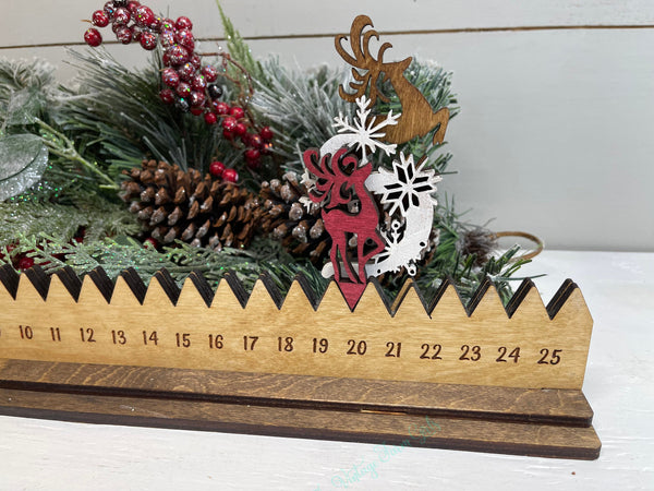 Christmas Reindeer Advent Calendar, Christmas Countdown, Count The Days Until Christmas, Reindeer Christmas, Christmas Countdown Calendar
