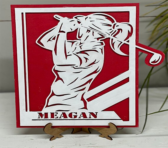 Golfer Plaque, Personalized Custom, Golf Sign, Gift for Golfer, Golfer Sign, Golf Gift, High School Golf, School Sports, College Golf