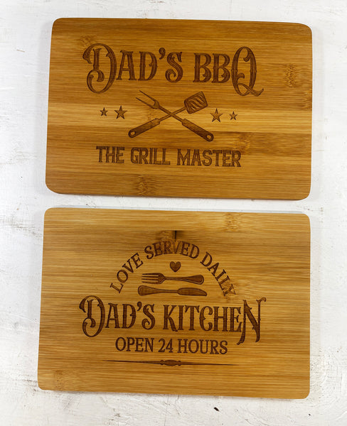 Small Bamboo Wood Engraved Cutting Boards, Personalized Cutting Boards, Gifts Packaged for Mother's Day, Grandparent's Day, Father's Day