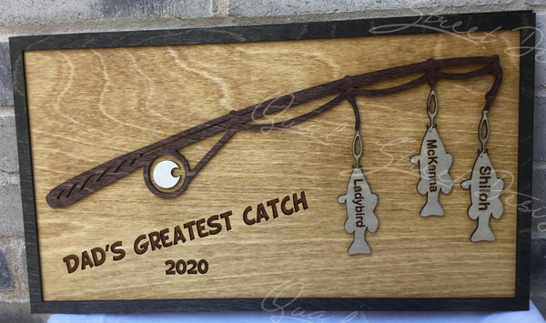 We're Hooked On Daddy Dad Grandpa – Personalized Father's Day Gift, Fishing Gift, Fisherman, Angler, Fishing Rod, Fishing Pole - Custom Gift