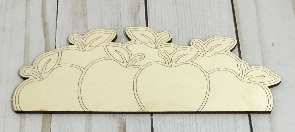 Unfinished Apple Wood Cutouts, Wood Apple Cutout, Wreath Pieces Interchangeable Pieces, Interchangeable Door Hanger Pieces, Wood Pieces