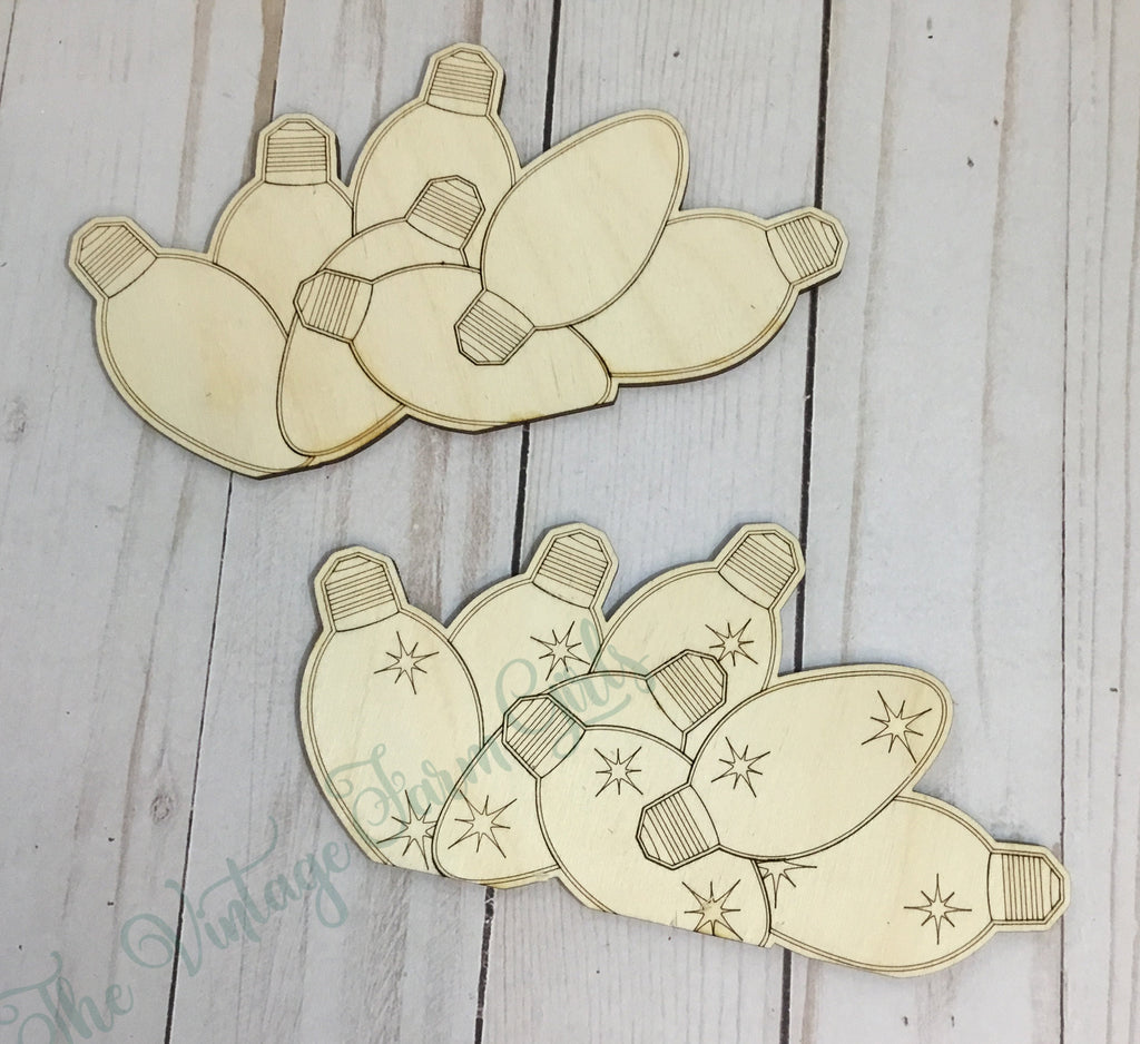 Unfinished Christmas Bulb Wood Cutouts, Wood Christmas Cutout, Wreath Pieces, Interchangeable Pieces, Interchangeable Pieces, Wood Piece
