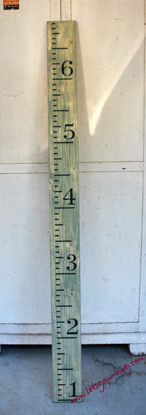Hand Painted Wood Growth Chart Ruler - Custom Colors - Made in Texas ...