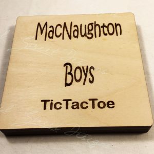 Personalized Handcrafted Wood Tic Tac Toe Game - Classic Board Game - Kids of All Ages - Made In Texas - 6" X 6" With Lid - Family Gift