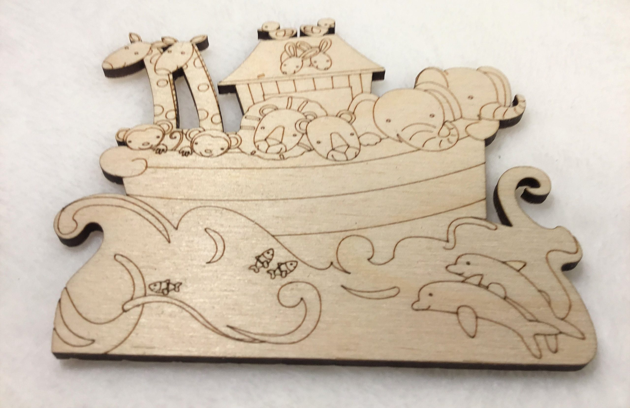 Noah's Ark Wood Cutouts, Craft Projects, Babies Cut Outs, Nursery Shower Gift, DIY, Paint Yourself, Unfinished Wood Cutout - Image 8
