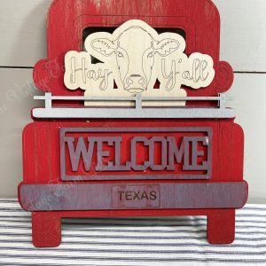 Even More - Unfinished Inserts Interchangeable for Unfinished Wood Vintage Truck Door Welcome Hanger Inserts DIY craft painting party cutout