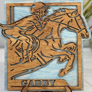Personalized Equestrian Plaque, Gift For Horse Lover, Custom Hunter Jumper Rider Gift, Custom HJ Gift, Horse Sign, Gift For Girls, Horse
