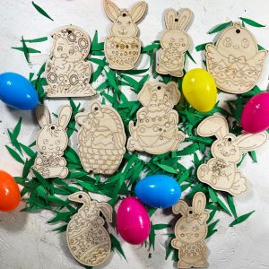Coloring Easter Eggs - DIY For Kids & Adults - Wood eggs designed to be finished with pencils, markers, crayons or paint. Lot of 10!! Grp 2