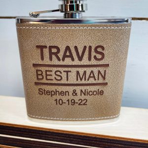 Engraved Personalized Flask, 6 Oz Flask, Wedding Party Gifts, Bestman Gift, Best Man Gift Idea, Groomsmen Gifts, Groomsman Flask