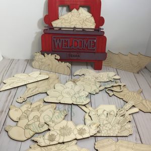 More Unfinished Inserts For Interchangeable Signs, Vintage Truck Door Welcome Hanger, Inserts, DIY Craft Painting Party, Wood Cutouts
