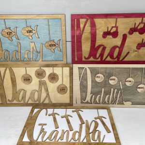 Fun Personalized Father's Day Gift – Fish, Tractors, Golf, Baseball, Custom Gift For Dad, Dad Gift From Kids, Gift For Grandpa1 or More Kids