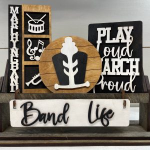 Band Life Shelf Sitter, High School Band, Marching Band, Wood Wagon, Raised Shelf, Wood Crate, Mantel Decor, Shelf Sitter, Home Decor