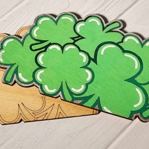 Unfinished Shamrocks Wood Cutouts, Wood Clover Cutout, Wreath Pieces, Interchangeable Pieces, Wood Inserts, Spring Wood Cutouts