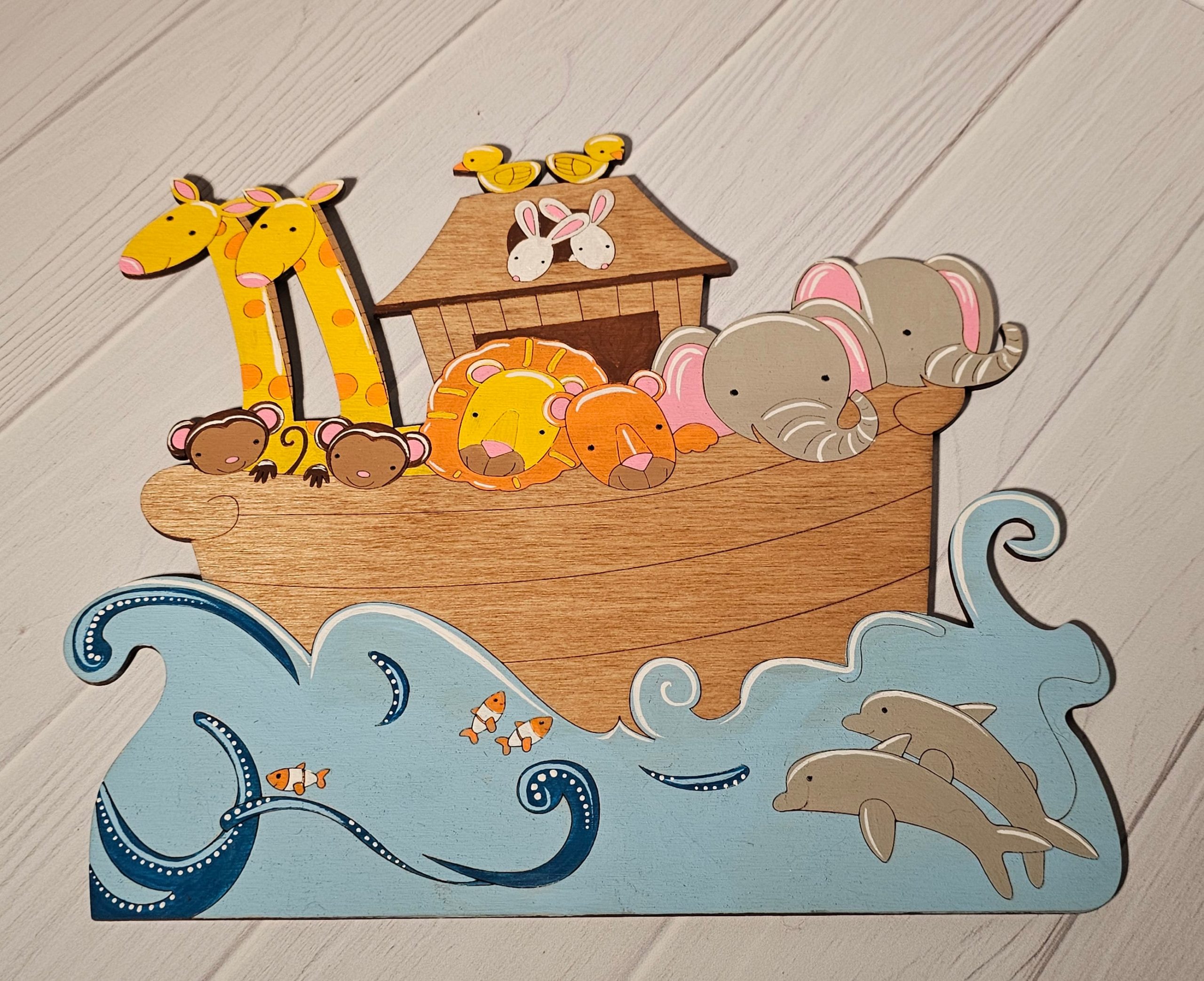 Noah's Ark Wood Cutouts, Craft Projects, Babies Cut Outs, Nursery Shower Gift, DIY, Paint Yourself, Unfinished Wood Cutout - Image 3