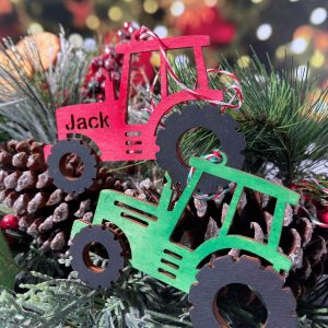 Tractor Christmas Ornament, Personalized Ornaments, Farmhouse Ornament, Farm Ornament, Tractor Ornament, Choose Your Color!
