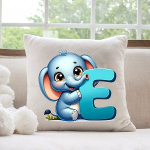 Monogrammed Pillow For Kids, Animal Alphabet, Custom Pillow, Animal Pillow, Nursery Decor, Baby Shower Gift, Kids' Bedroom Decor, Birthday