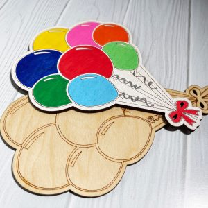 Unfinished Balloons Wood Cutouts, Wood Balloon Cutout, Wreath Pieces Interchangeable Pieces, Interchangeable Door Hanger Pieces, Wood Pieces