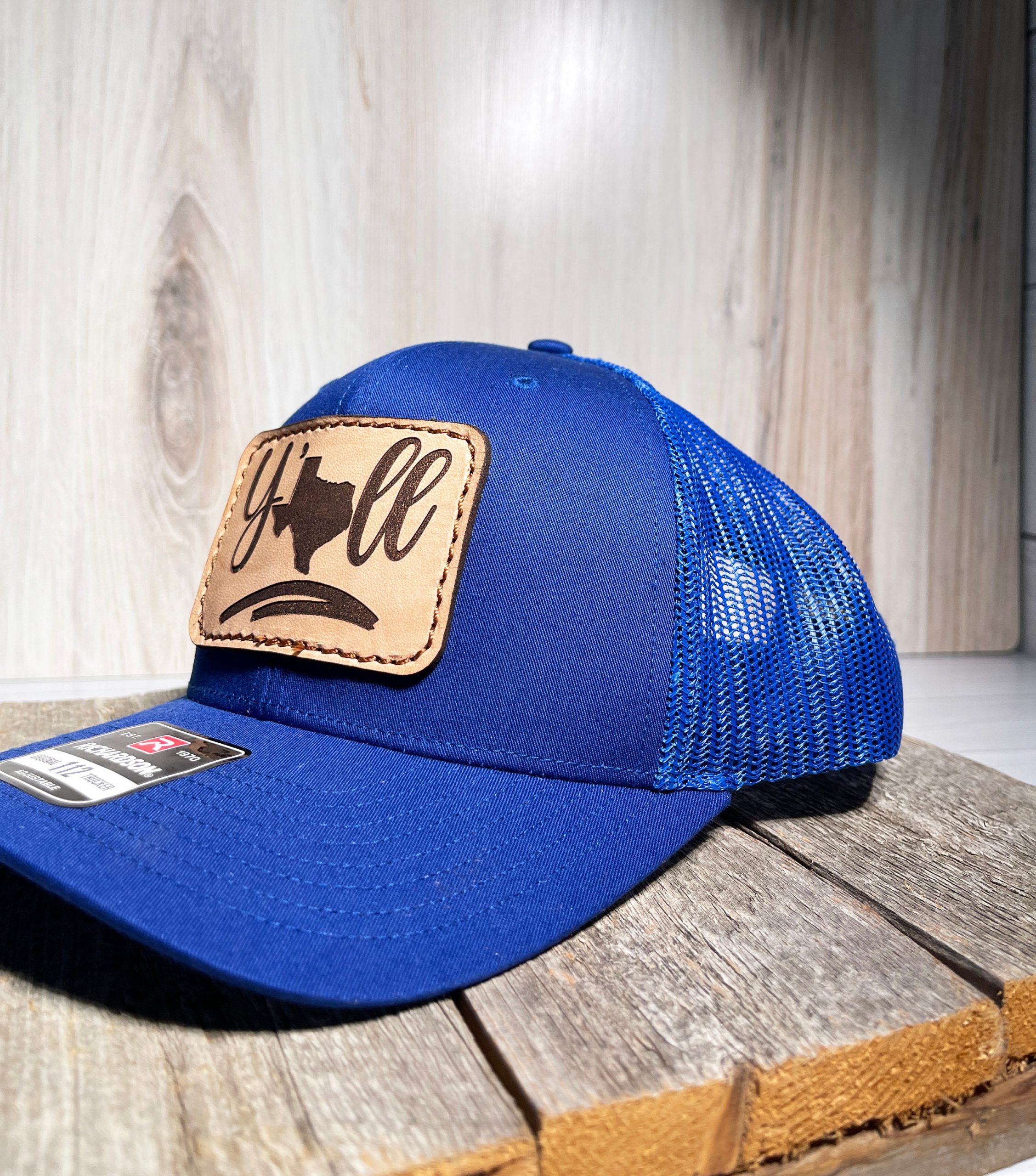Y'all, Richardson 112 Hat, Real Leather Engraved Patch Sewn On Patch, 112 Richardson Cap, Snapback, Lone Star, Texas Gift, Trucker Style Hat - Image 5