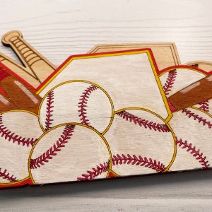Unfinished Baseball Wood Cutouts, Wood Baseball Cutout, Wreath Pieces, Interchangeable Pieces, Interchangeable Door Hanger Piece, Wood Piece