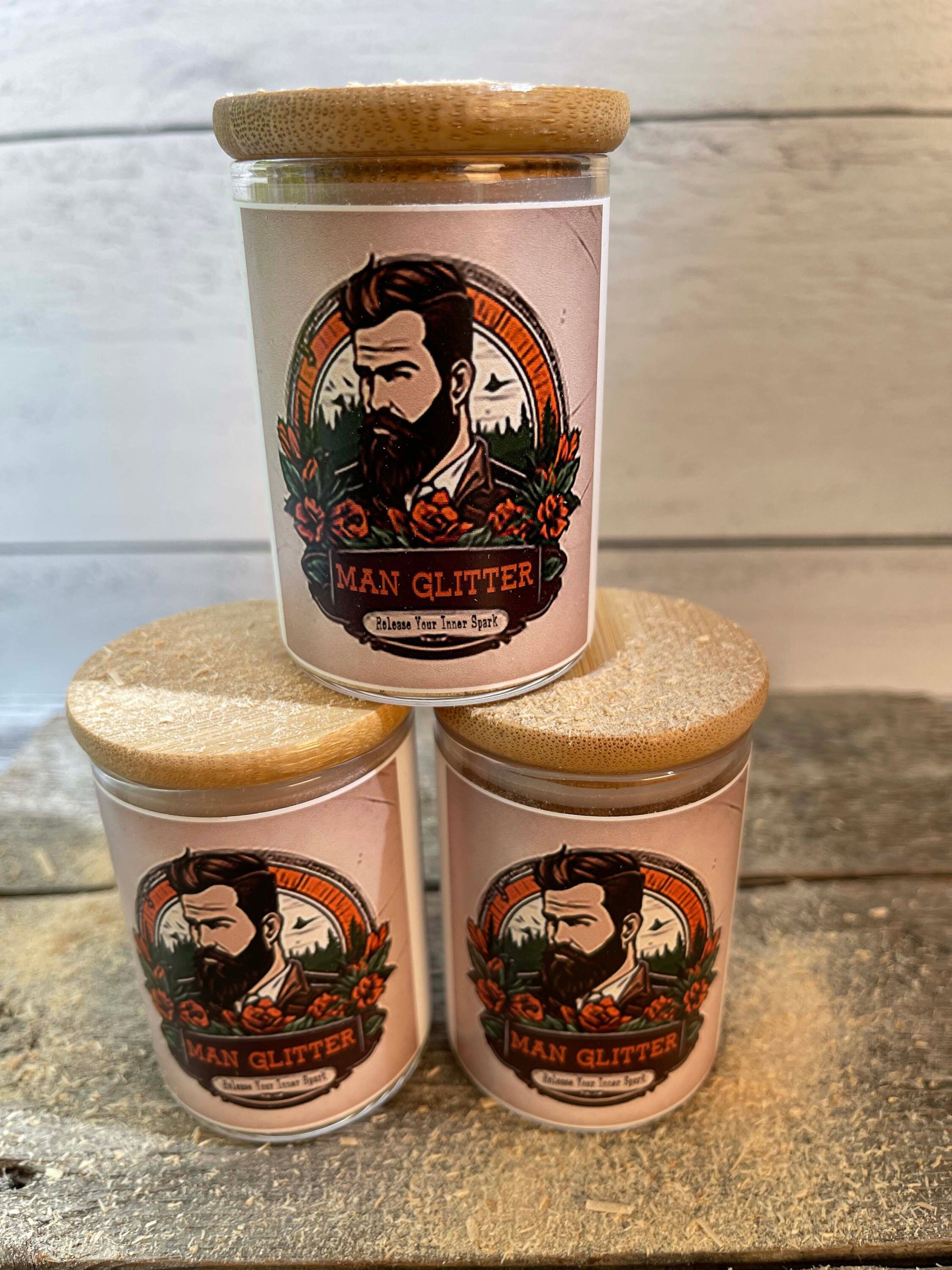 Man Glitter: Rugged Charm in a Jar - Woodsy Sawdust for Men's Grooming, Unique Gift for Him, Grooming Gift For Man, Gift For Dad, Man Gift - Image 6
