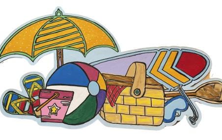 Unfinished Summer Beach Wood Cutouts, Wood Beach Cutout, Wreath Pieces, Interchangeable Pieces, Interchangeable Pieces, Wood Pieces, Summer