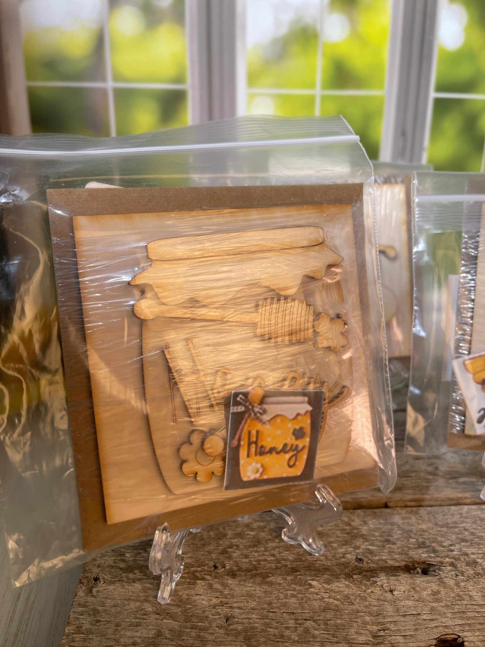 Bee-Themed DIY Wood Kit or Finished Decor – 6"x6" Squares – Honey Pot, Bee Kind Hive, and Queen Bee Herself - Bee Decor, Gift for Crafter - Image 7