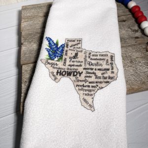 Texas Dish Towel, Texas Slang Microfiber Dish Towel, Texas Themed Kitchen Towel, Lone Star State Kitchen Decor, Gift for Texan, Texas Gift