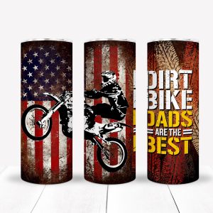 Dirt Bike Dads Are The Best Tumbler, Dirt Bike Skinny Tumbler, Dirt Bike Tumbler, Personalized Tumbler, 20 oz tumbler, Gift For Dad
